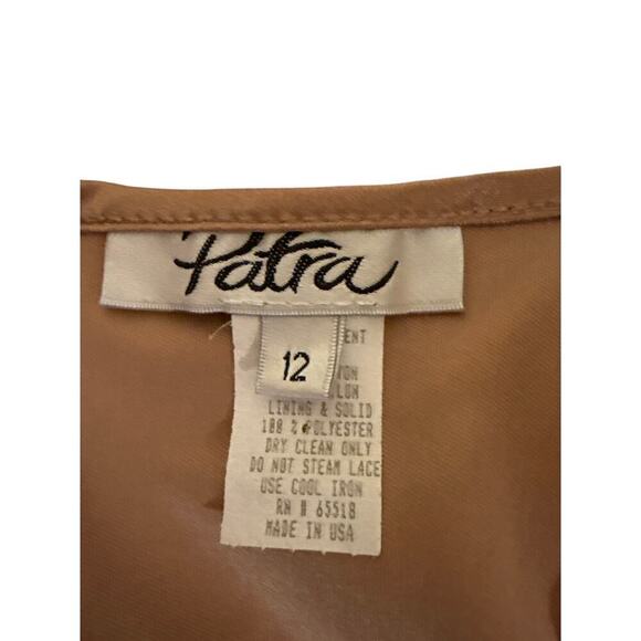 Patra Women's 2 Piece Floral Lace Jacket Layered Maxi Dress Size 12 Taupe NWOT - Picture 9 of 10